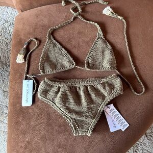 Crochet SHE MADE ME Urban Outfitters Bikini Set